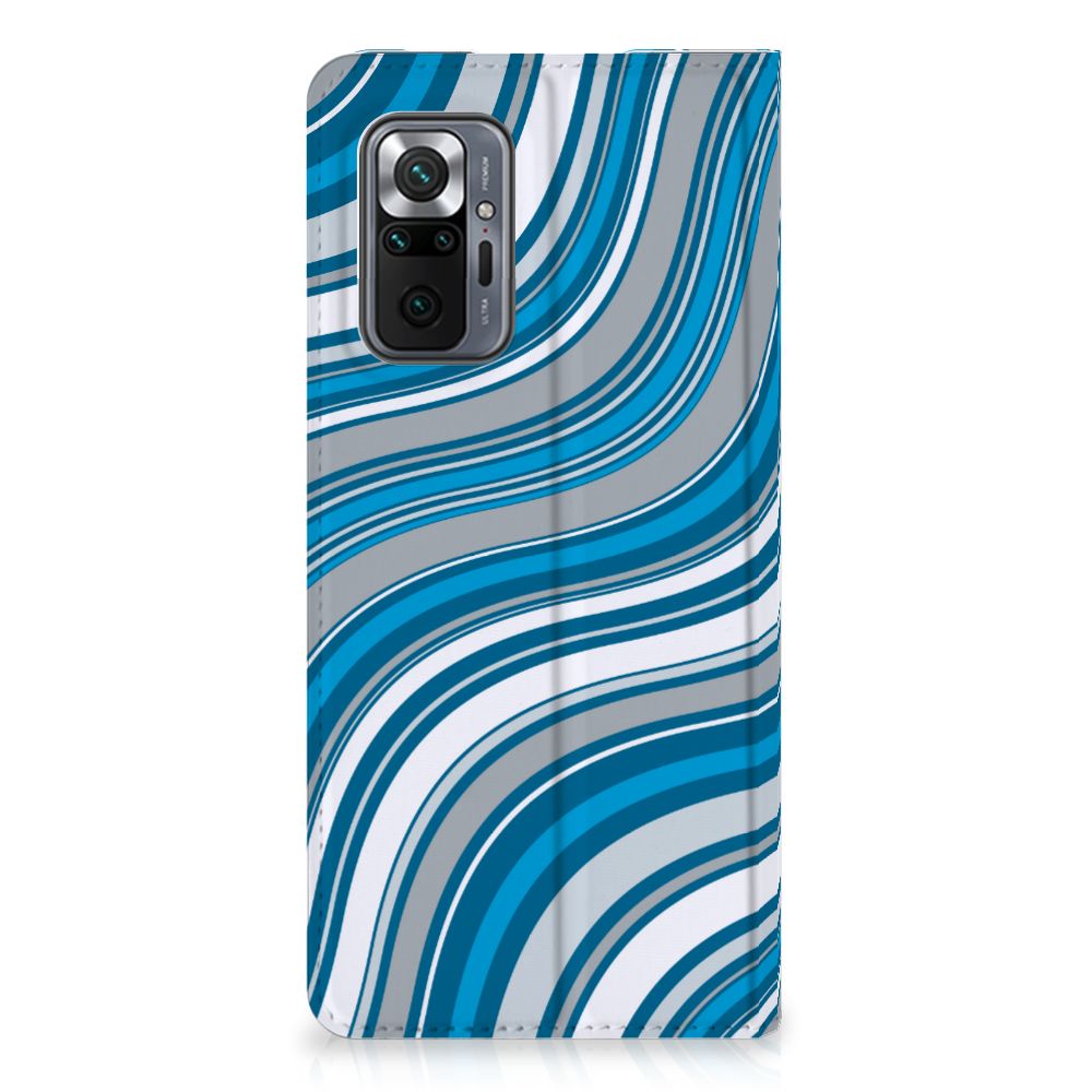 Xiaomi Redmi Note 10 Pro Hoesje met Magneet Waves Blue - B2C Telecom