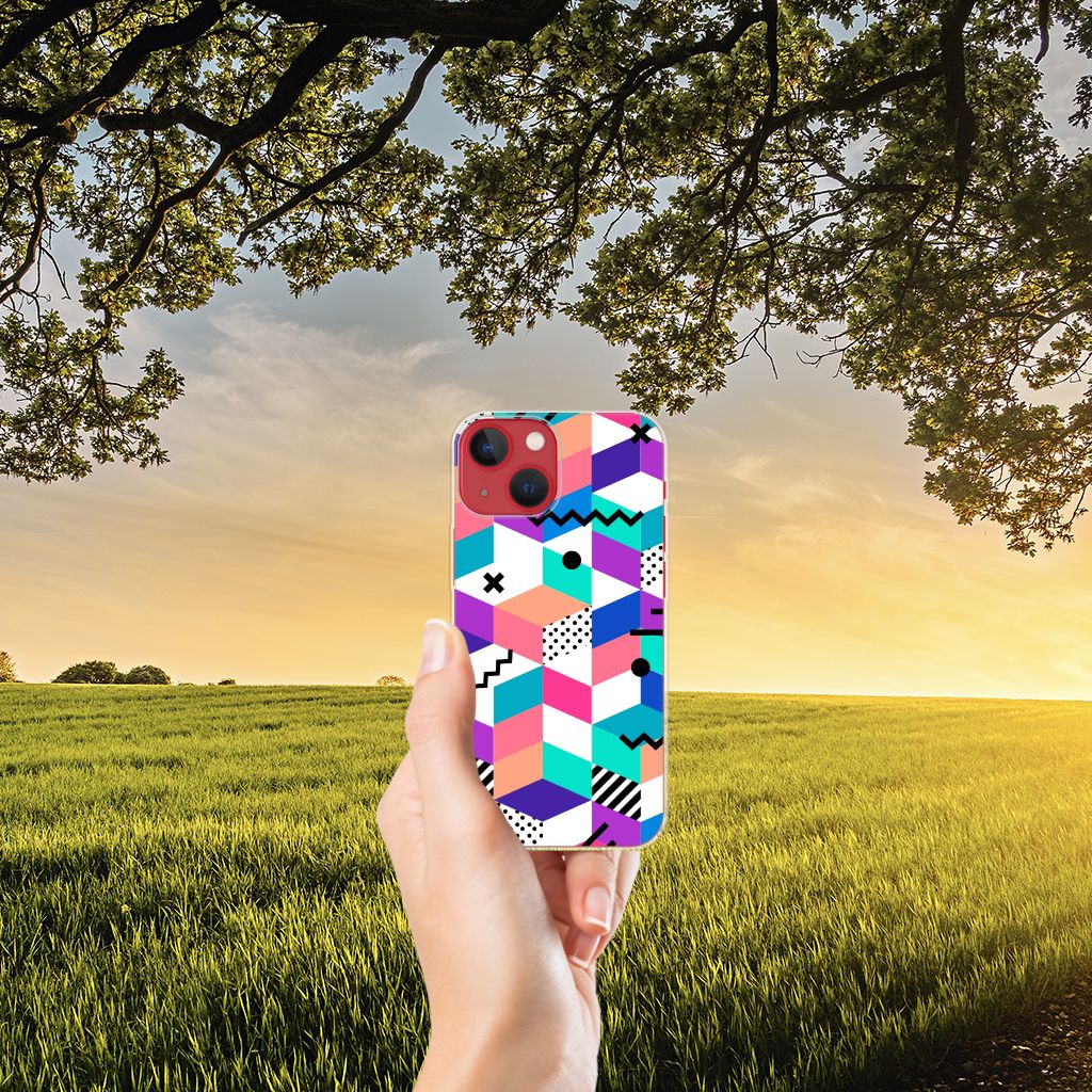 Apple iPhone 13 TPU Hoesje Blokken Kleurrijk B2C Telecom