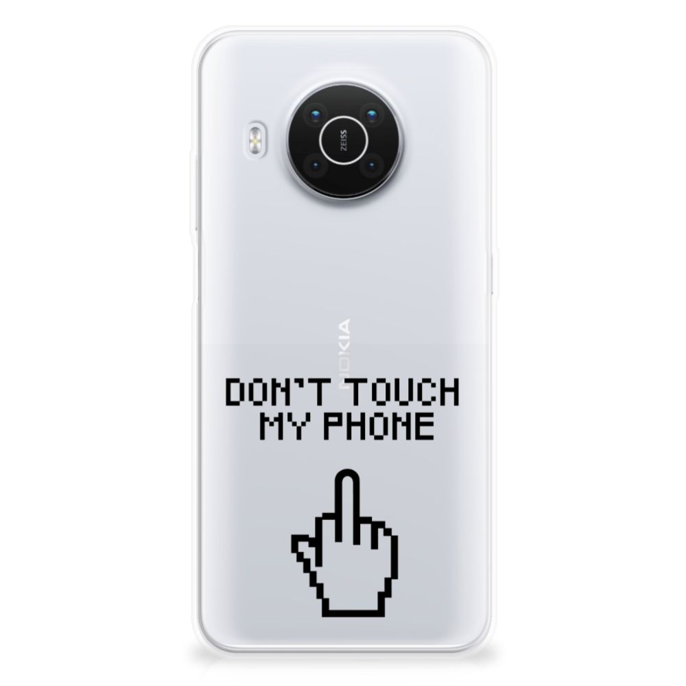 Nokia X10 | X20 Silicone-hoesje Finger Don't Touch My Phone