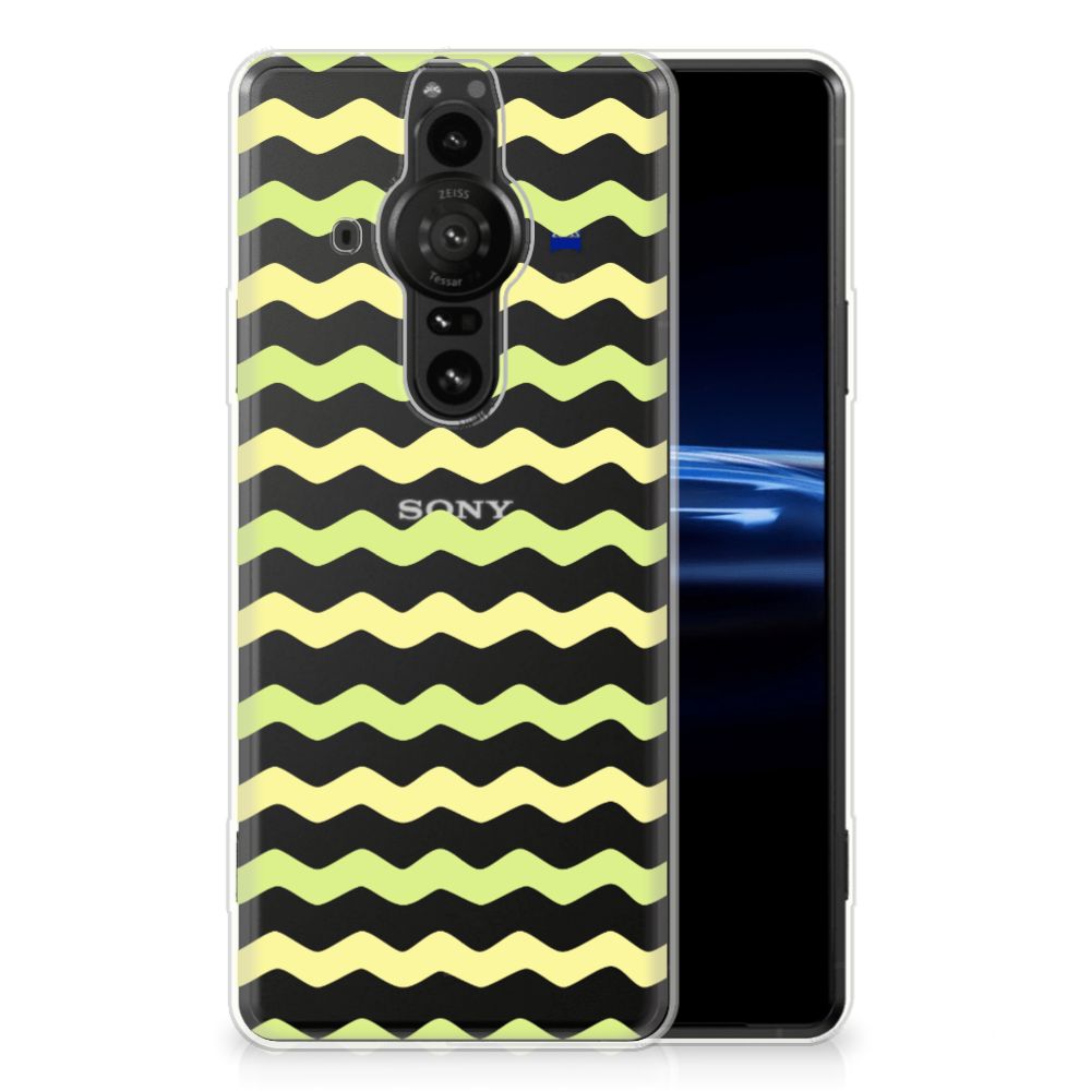 Sony Xperia Pro-I TPU bumper Waves Yellow