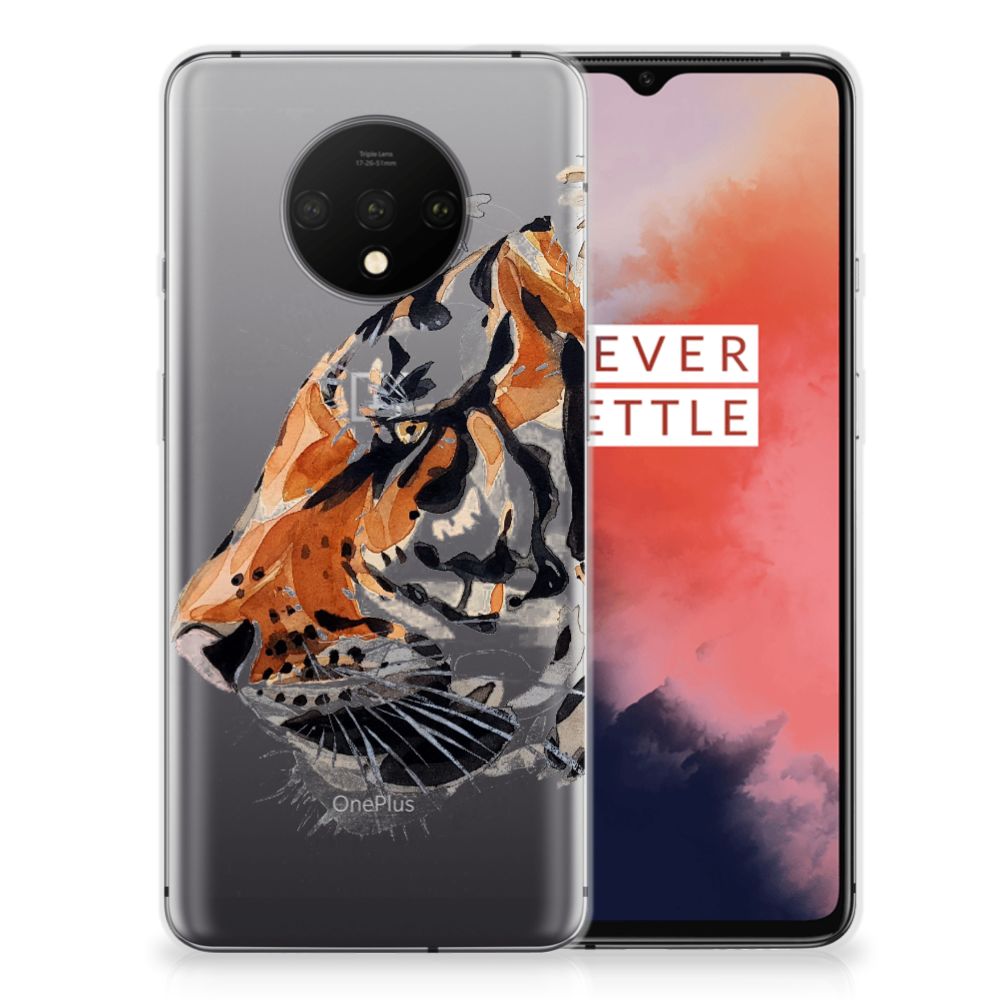 Hoesje maken OnePlus 7T Watercolor Tiger