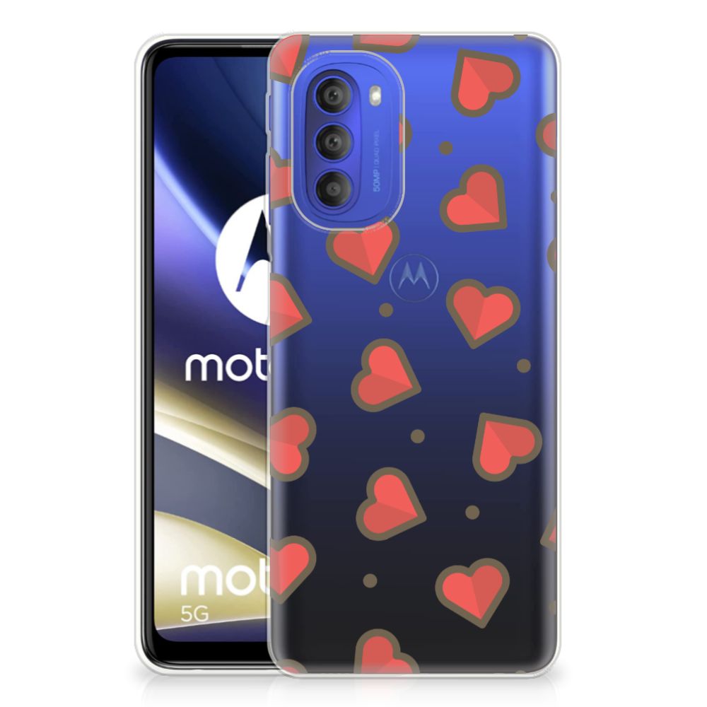 Motorola Moto G51 5G TPU bumper Hearts B2C Telecom