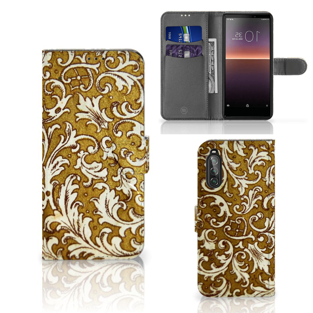 Wallet Case Sony Xperia 10 II Barok Goud