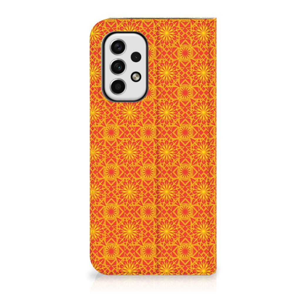 Samsung Galaxy A23 Hoesje met Magneet Batik Oranje - B2C Telecom