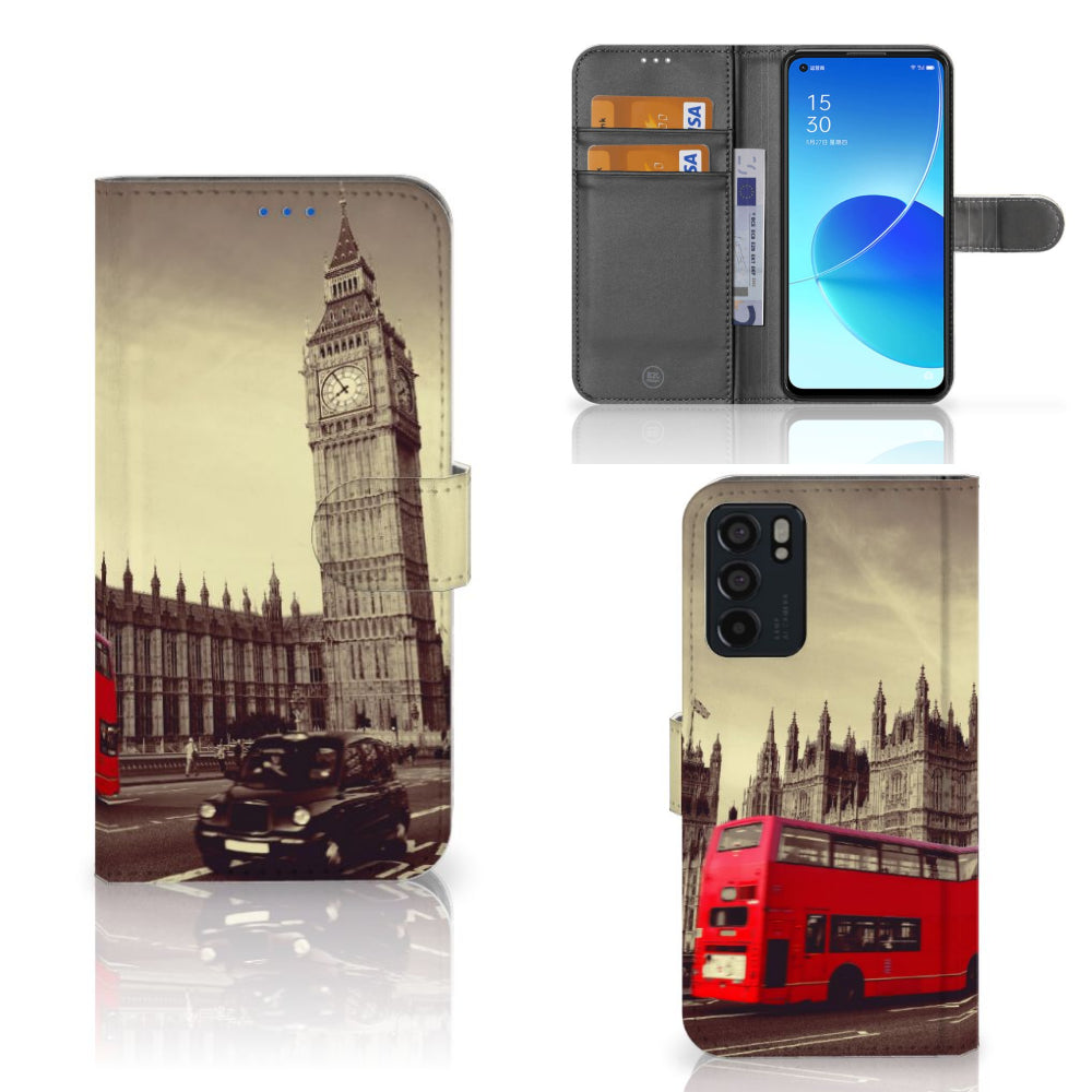 OPPO Reno6 5G Flip Cover Londen