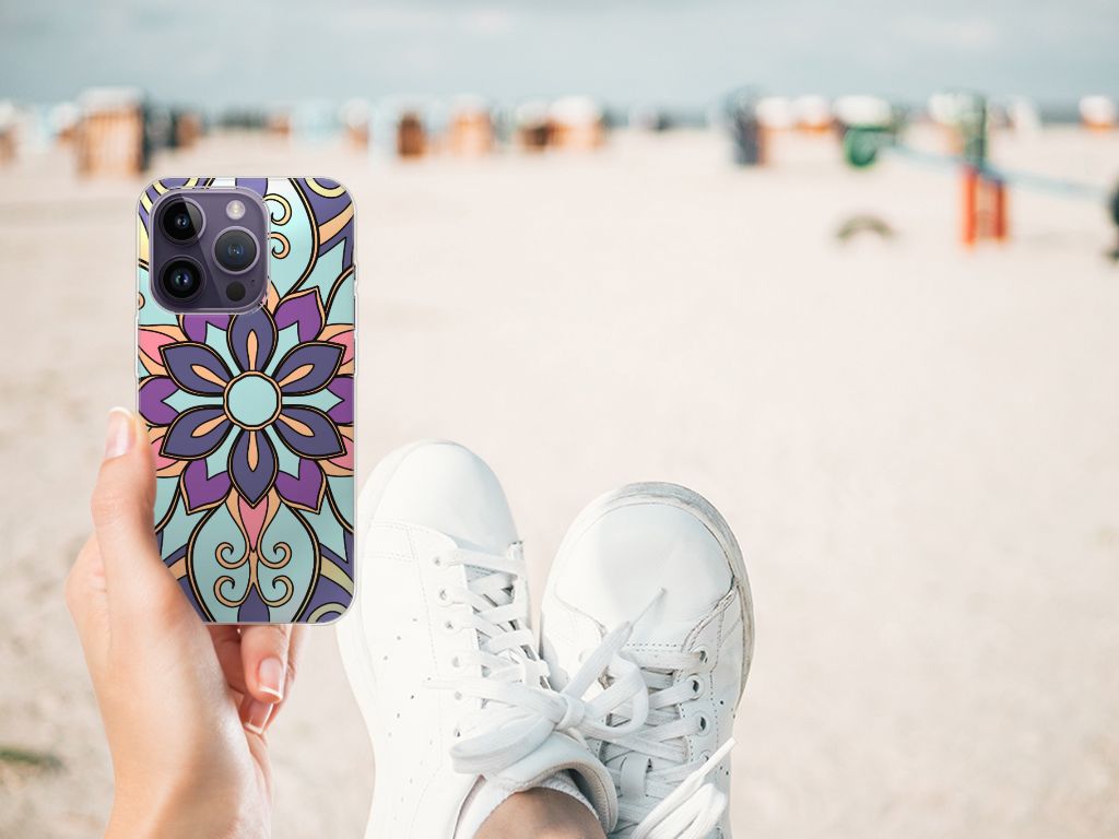 Apple iPhone 14 Pro TPU Case Purple Flower B2C Telecom