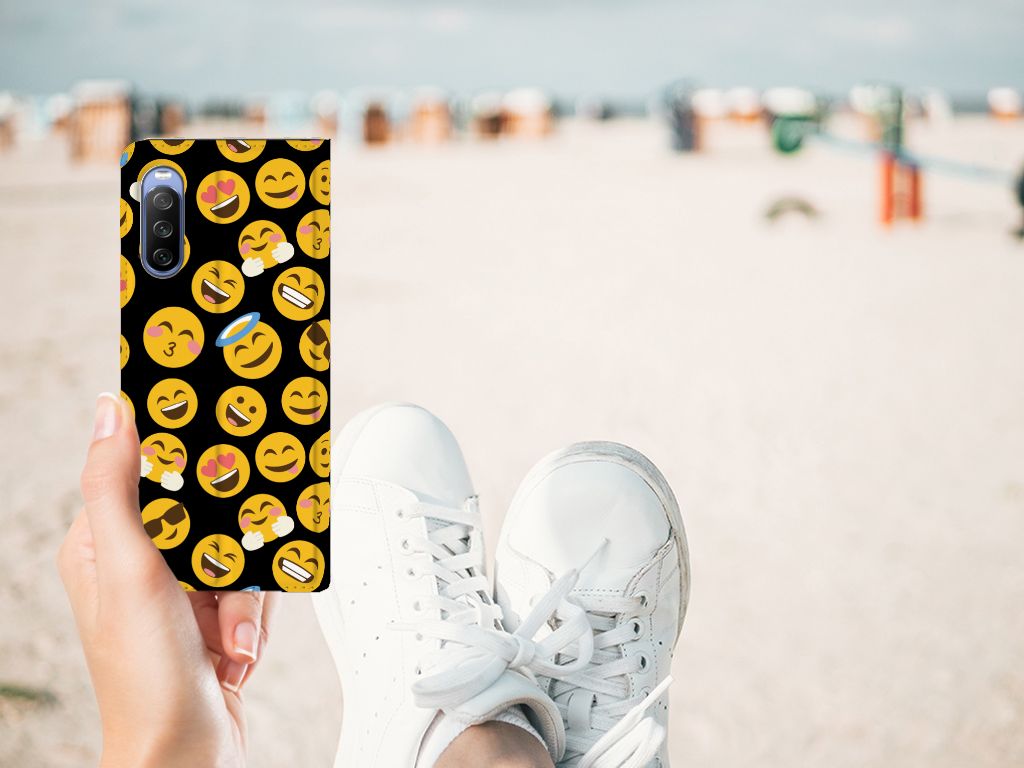 Sony Xperia 10 III Hoesje met Magneet Emoji - B2C Telecom