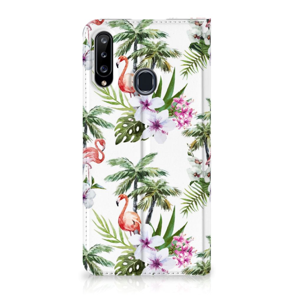 Samsung Galaxy A20s Hoesje maken Flamingo Palms - B2C Telecom