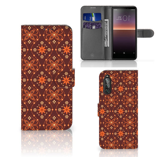 Sony Xperia 10 II Telefoon Hoesje Batik Brown