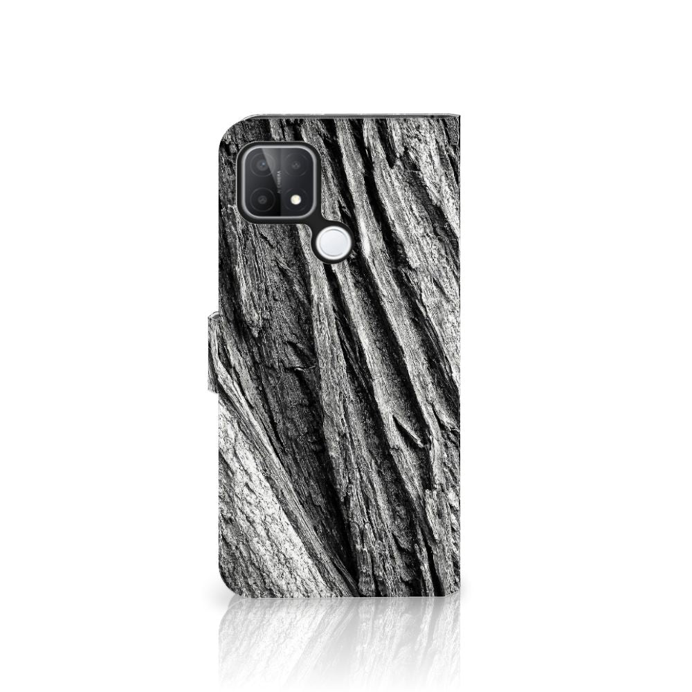Book Style Case OPPO A15 Boomschors Grijs