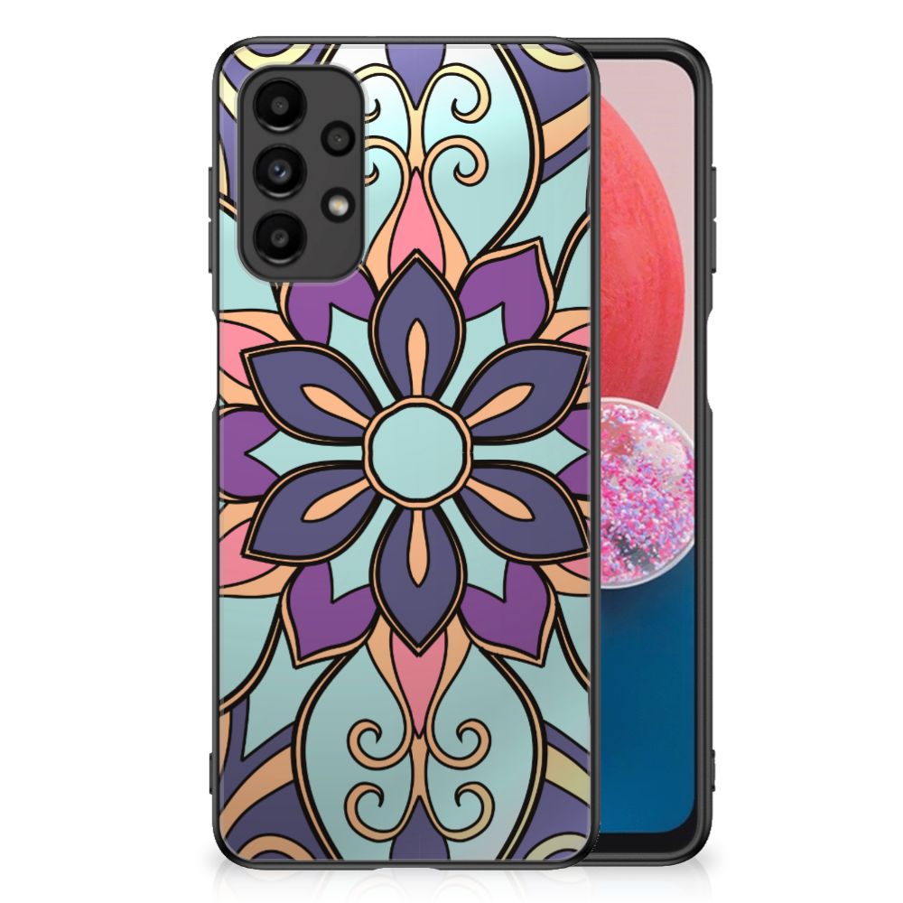 Samsung Galaxy A13 4G Bloemen Hoesje Purple Flower B2C Telecom