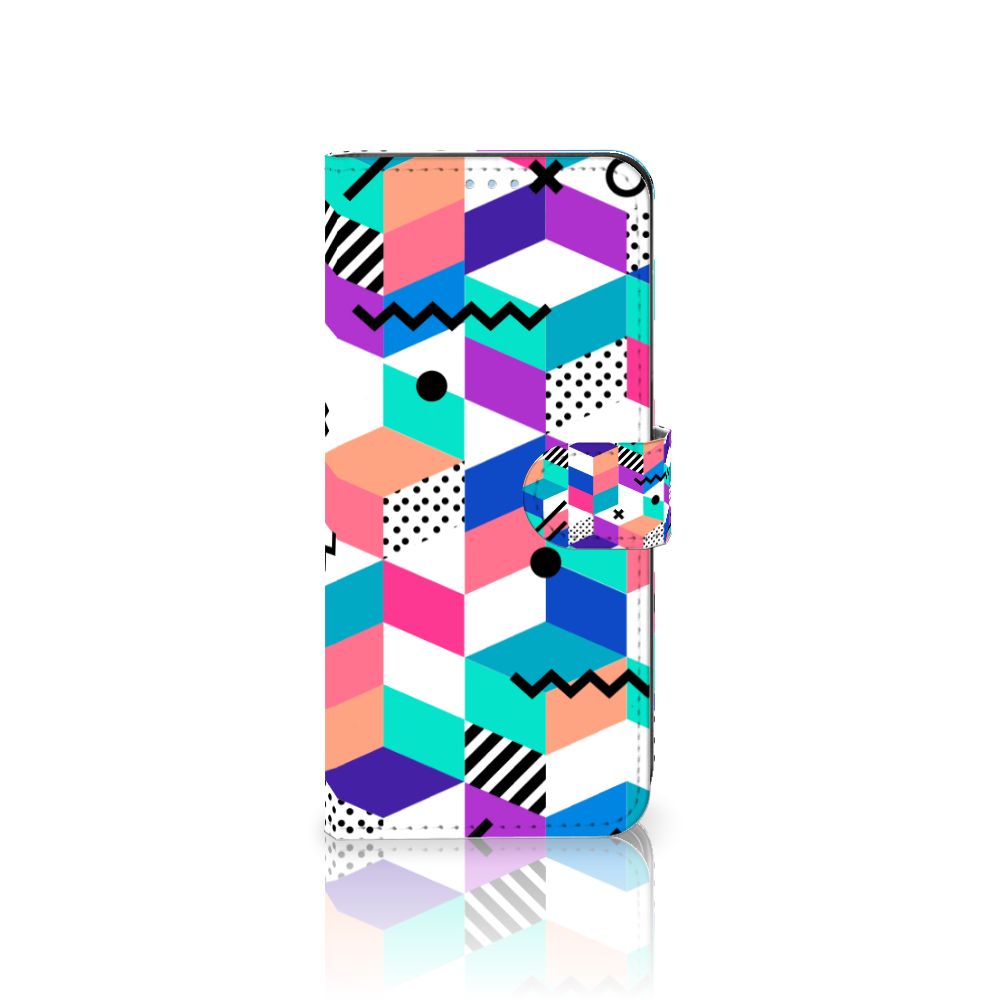 Samsung Galaxy A21s Book Case Blokken Kleurrijk