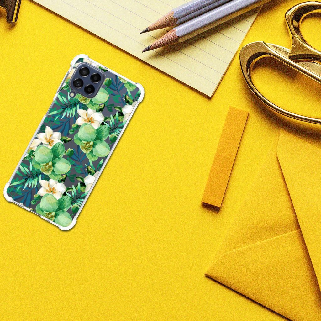 Samsung Galaxy M53 Case Orchidee Groen B2C Telecom