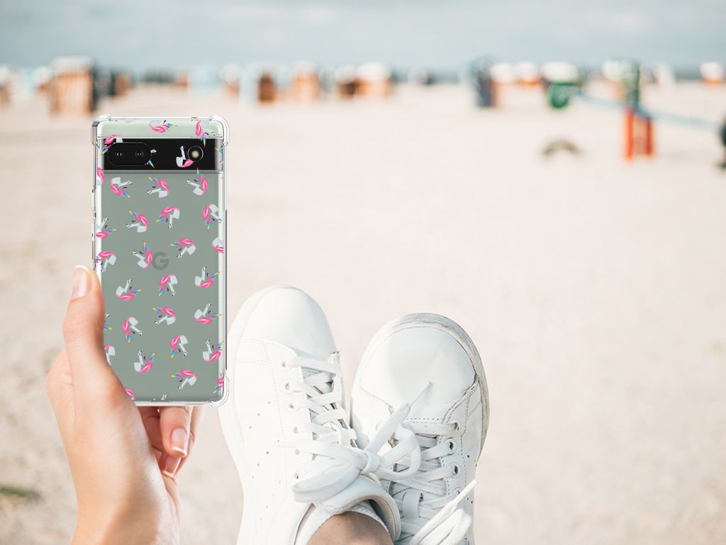 Doorzichtige Silicone Hoesje voor Google Pixel 6A Unicorns B2C Telecom