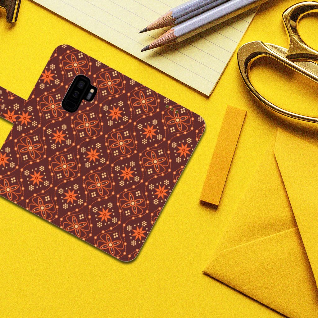 Samsung Galaxy S9 Plus Telefoon Hoesje Batik Brown
