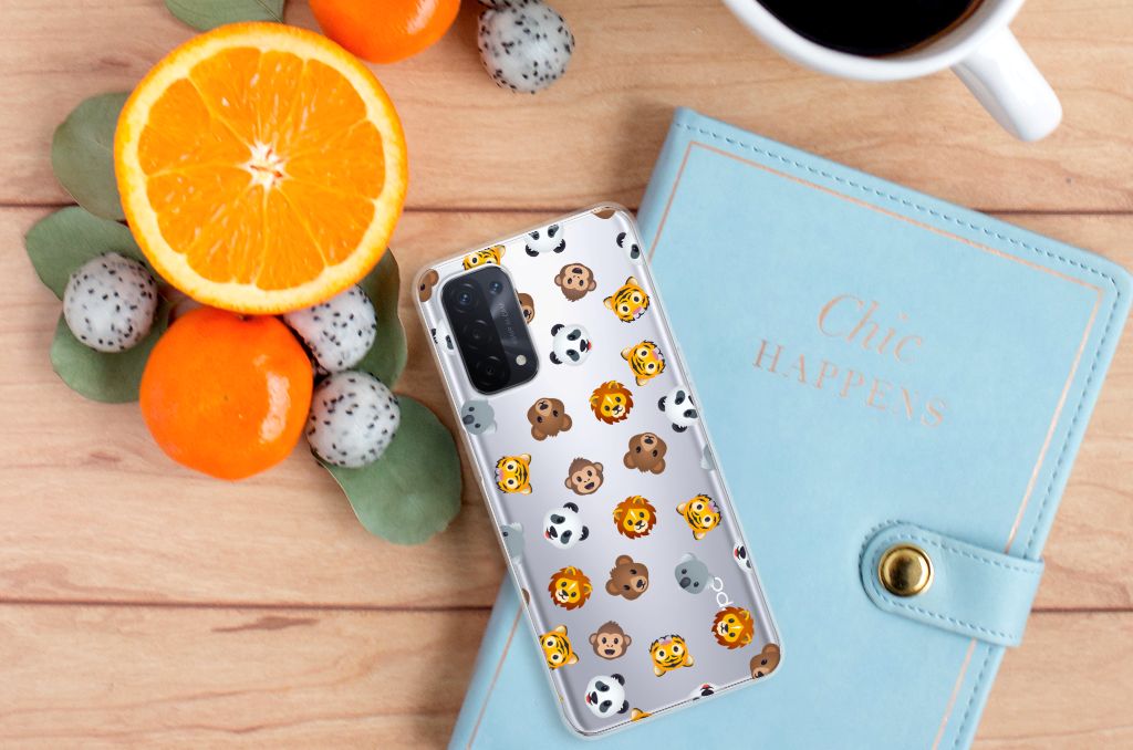 TPU bumper voor OPPO A93 5G Dieren Emojis