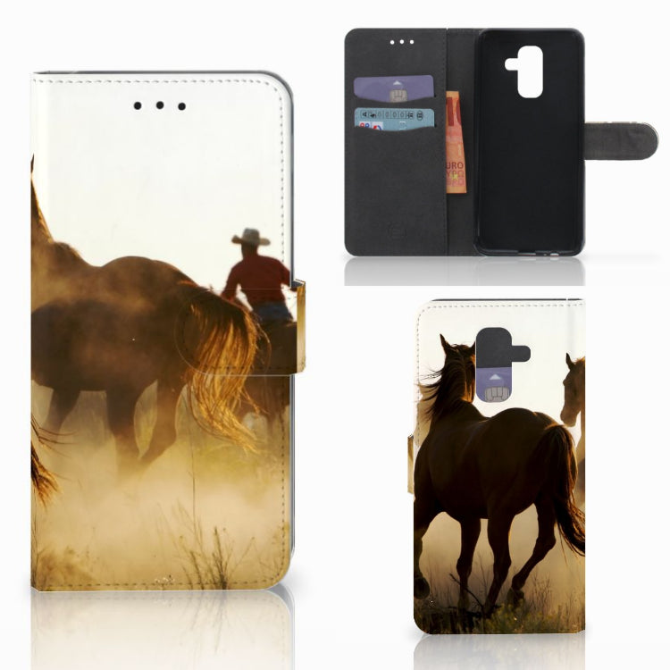 Samsung Galaxy A6 Plus 2018 Telefoonhoesje met Pasjes Design Cowboy