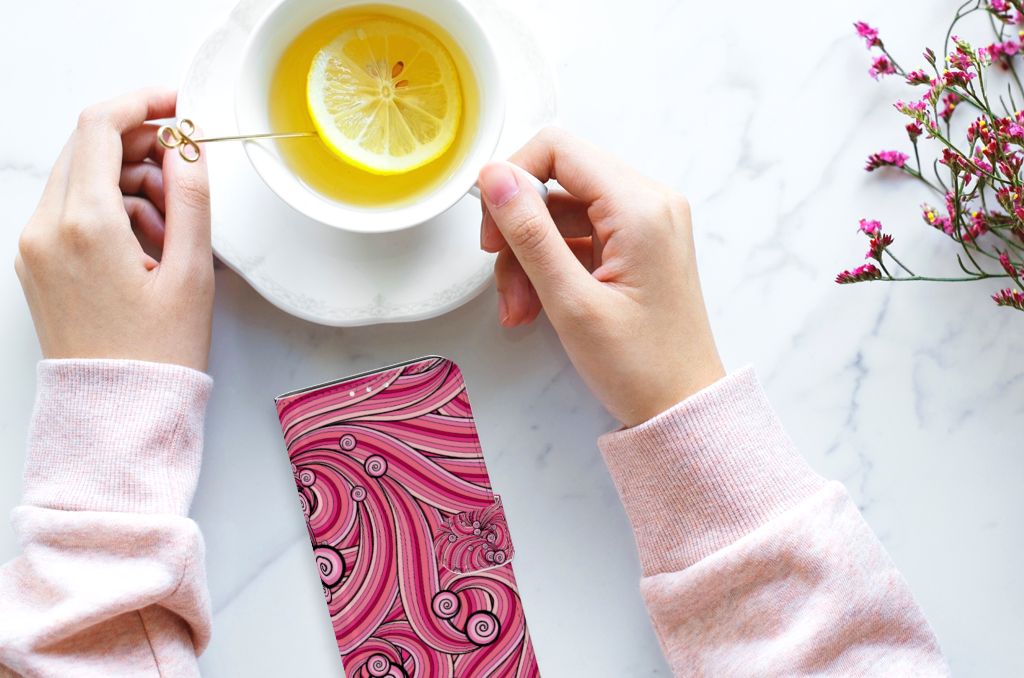 Motorola G8 Power Hoesje Swirl Pink