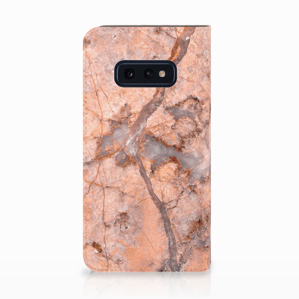 Samsung Galaxy S10e Standcase Marmer Oranje