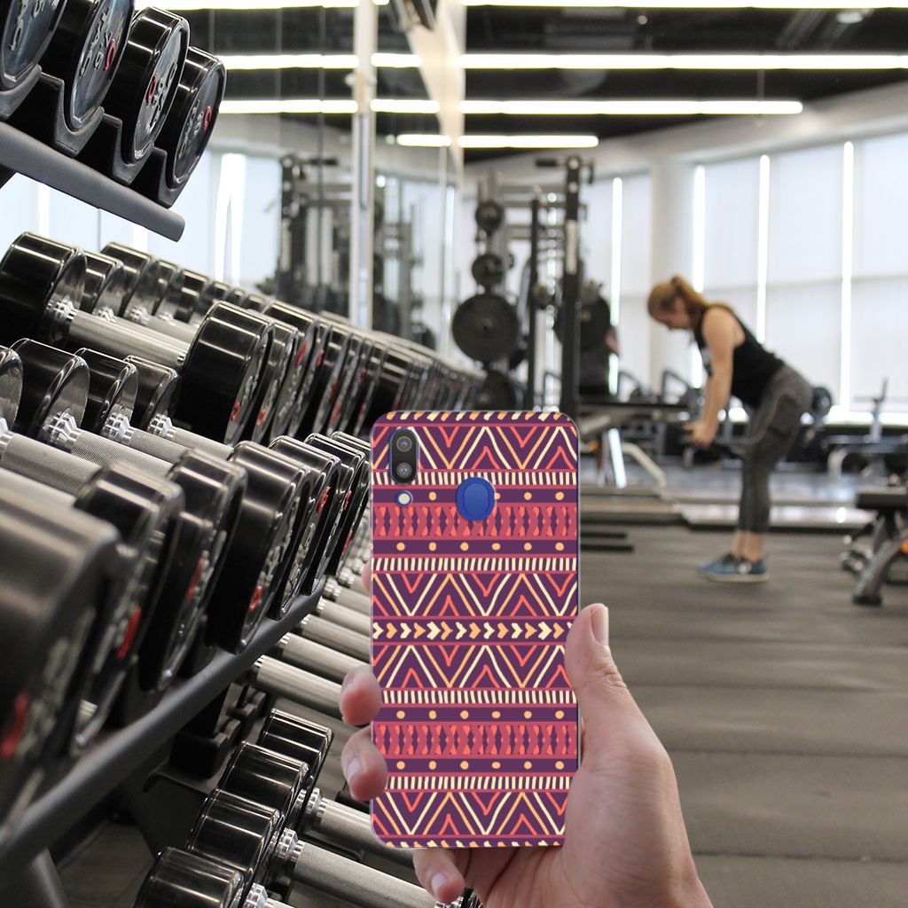 Samsung Galaxy M20 (Power) TPU bumper Aztec Paars