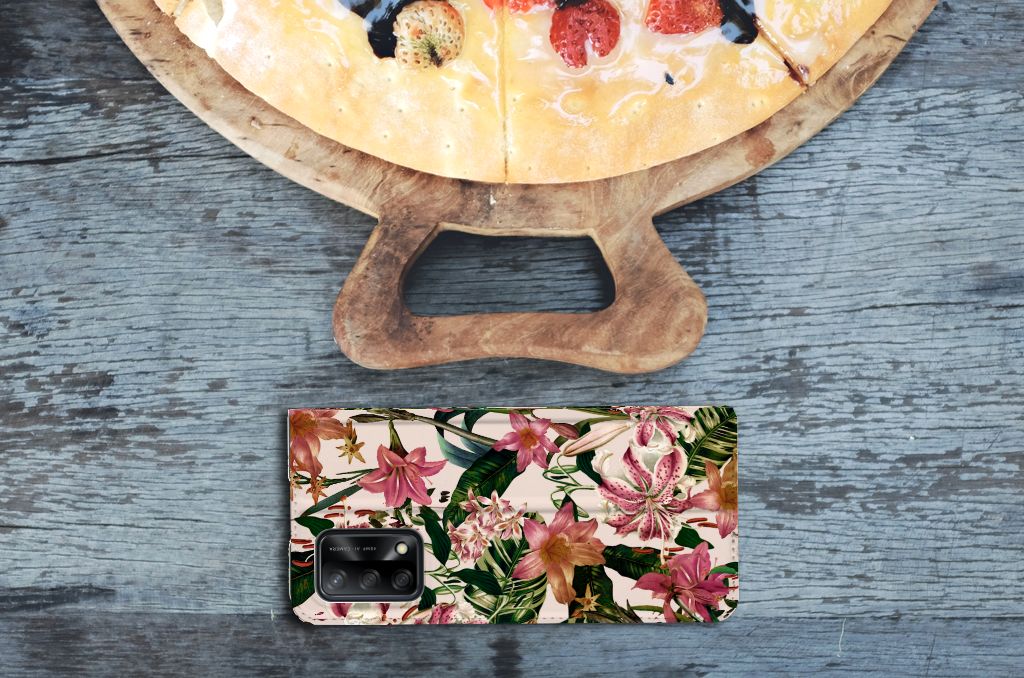 OPPO A74 4G Smart Cover Flowers - B2C Telecom