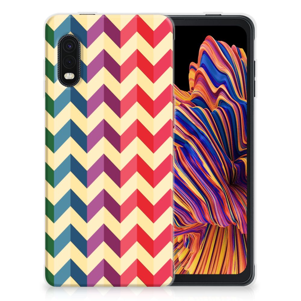 Samsung Xcover Pro TPU bumper Zigzag Multi Color