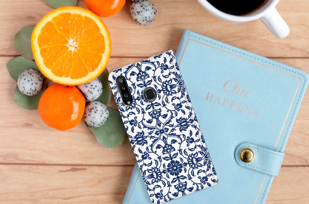 Samsung Galaxy A20s Smart Cover Flower Blue - B2C Telecom