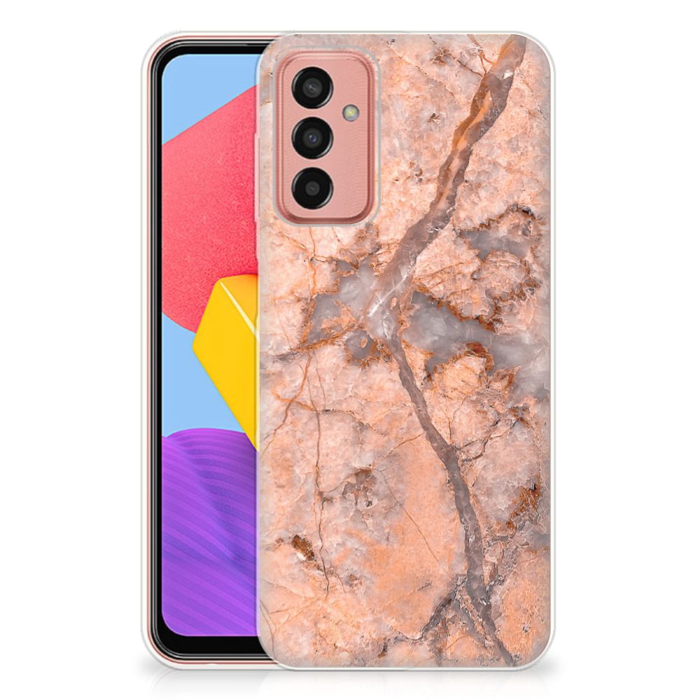 Samsung Galaxy M13 | M23 TPU Siliconen Hoesje Marmer Oranje B2C Telecom