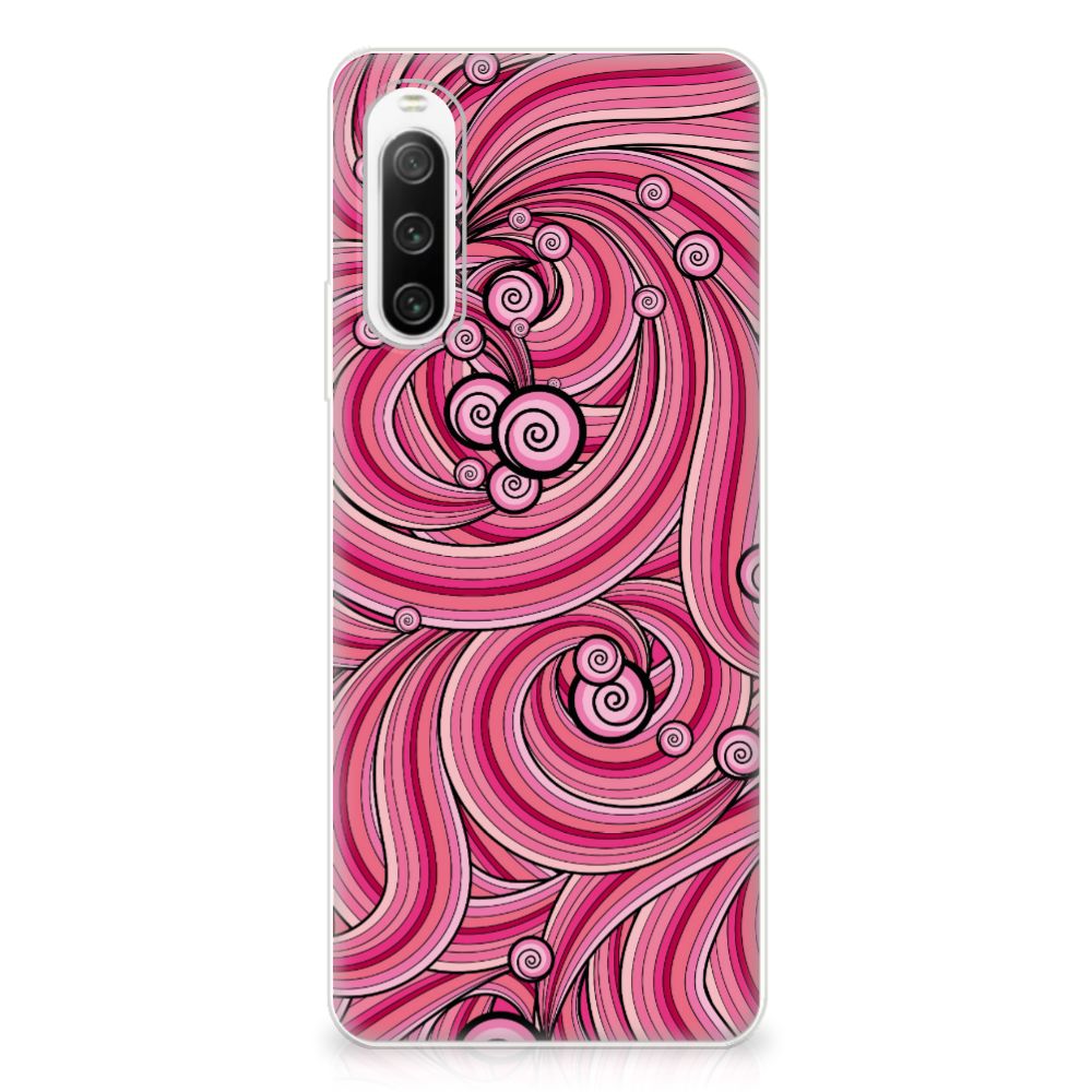 Sony Xperia 10 IV Hoesje maken Swirl Pink