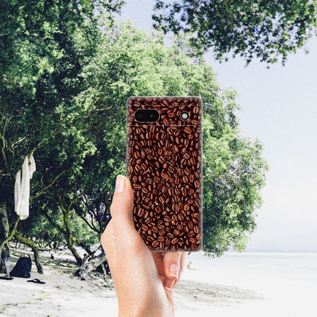 Google Pixel 6A Siliconen Case Koffiebonen B2C Telecom