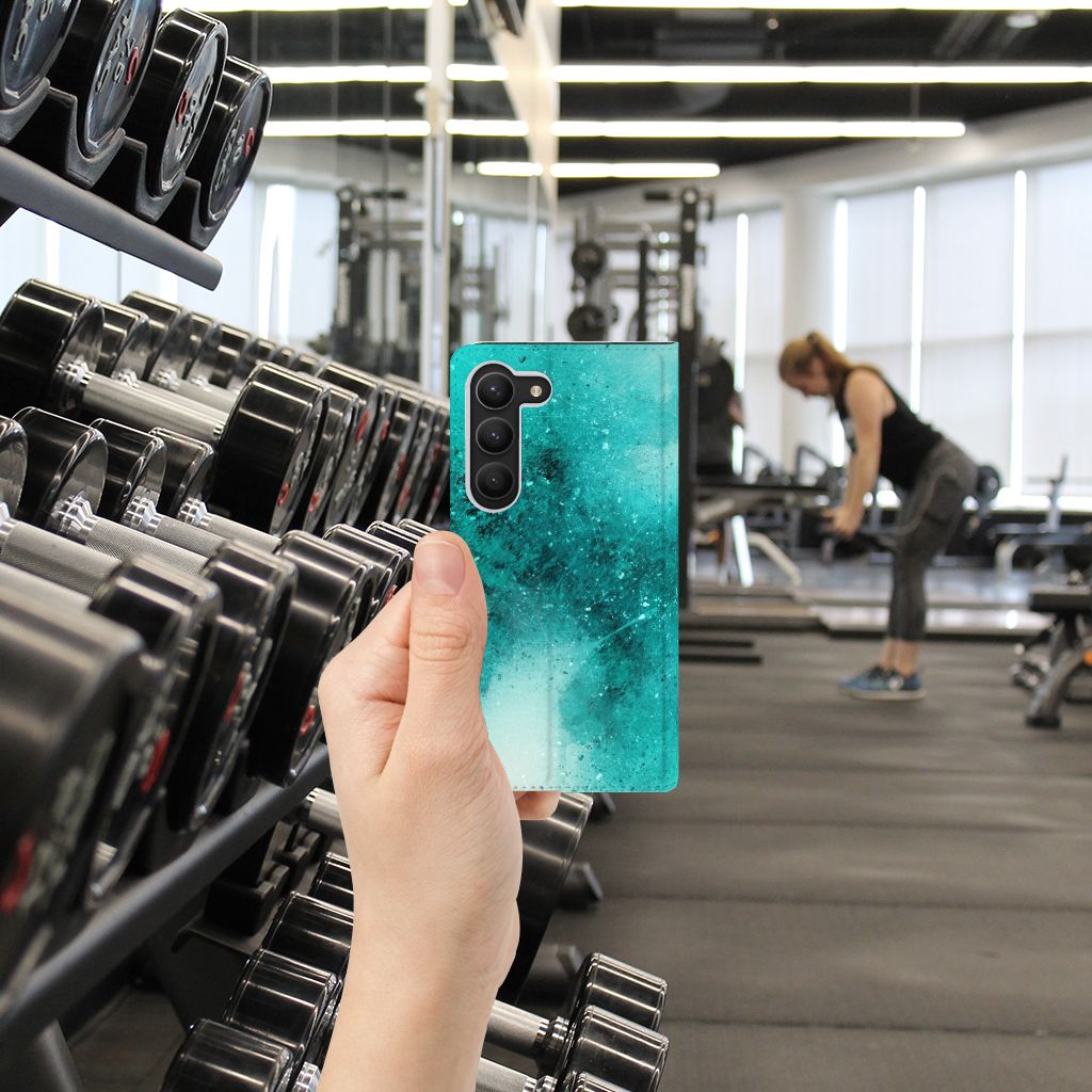 Bookcase Samsung Galaxy S23 Painting Blue - B2C Telecom