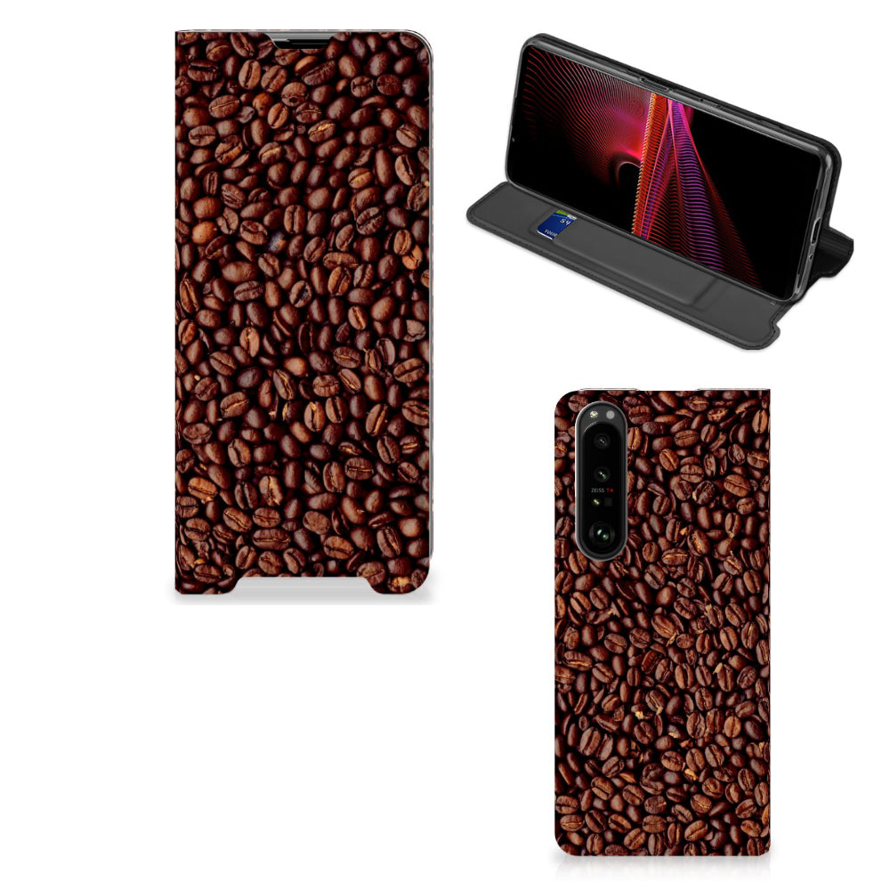 Sony Xperia 1 III Flip Style Cover Koffiebonen