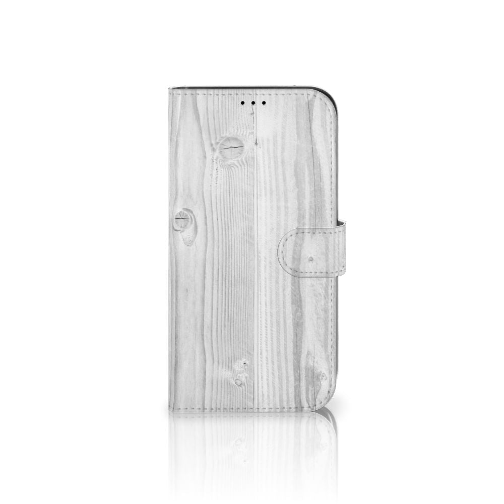 iPhone 13 Pro Max Book Style Case White Wood