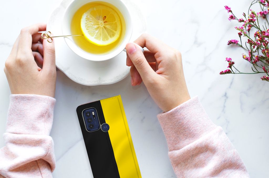 Motorola Moto G60s Standcase Belgische Vlag - B2C Telecom