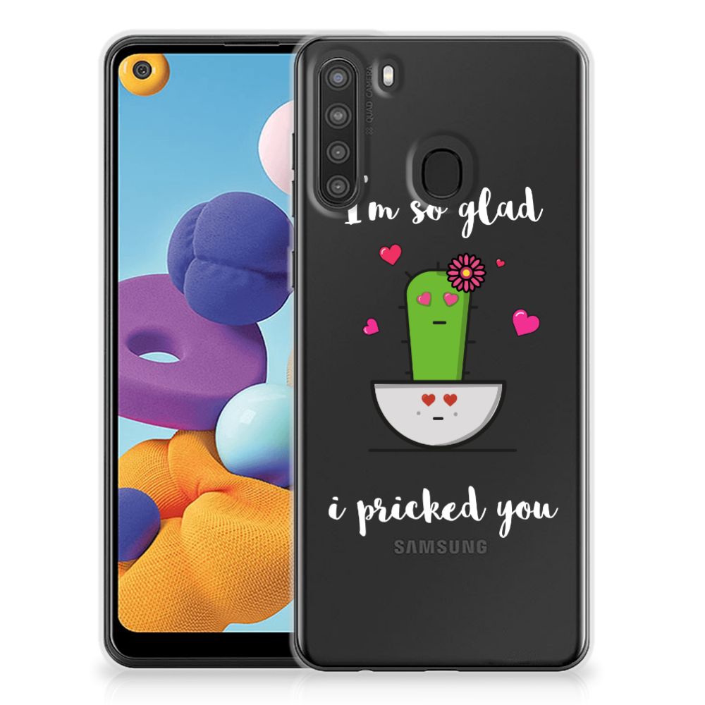 Samsung Galaxy A21 Telefoonhoesje met Naam Cactus Glad
