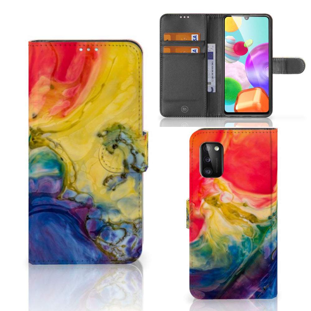 Hoesje Samsung Galaxy A41 Watercolor Dark