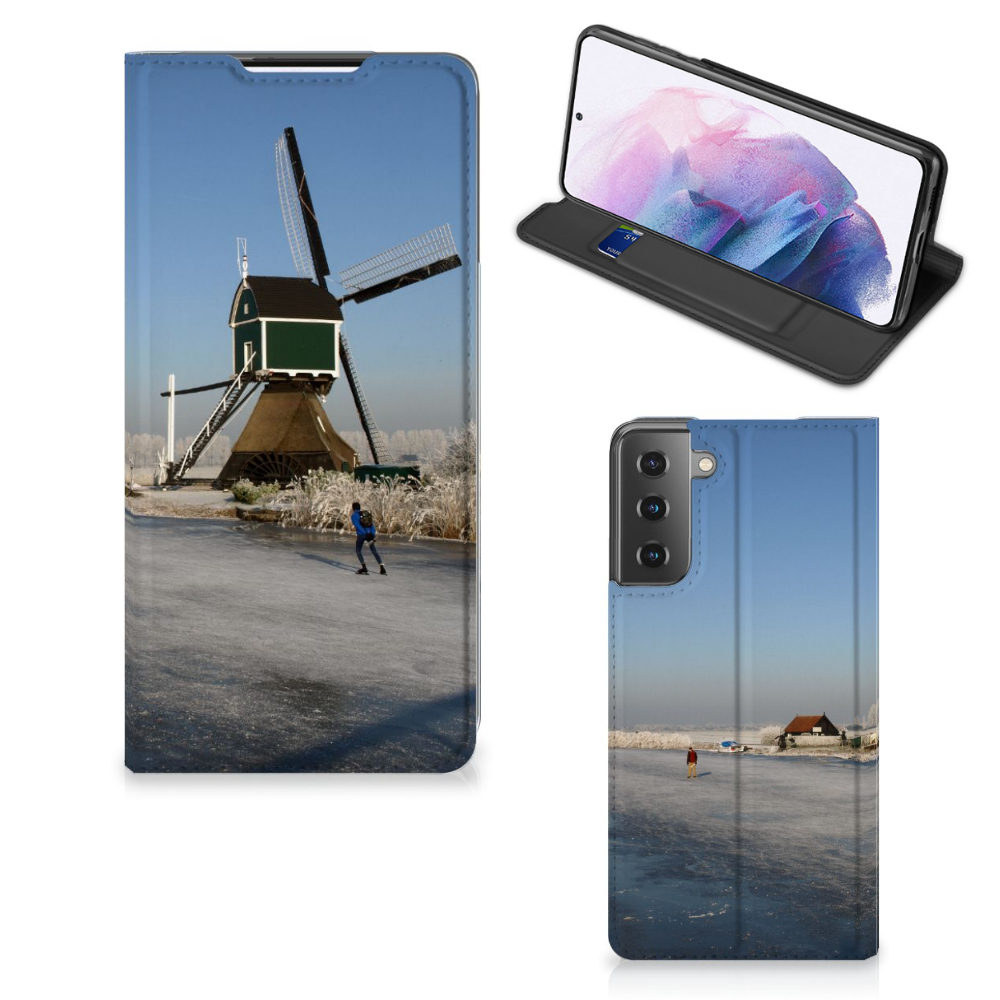 Samsung Galaxy S21 Plus Book Cover Schaatsers - B2C Telecom