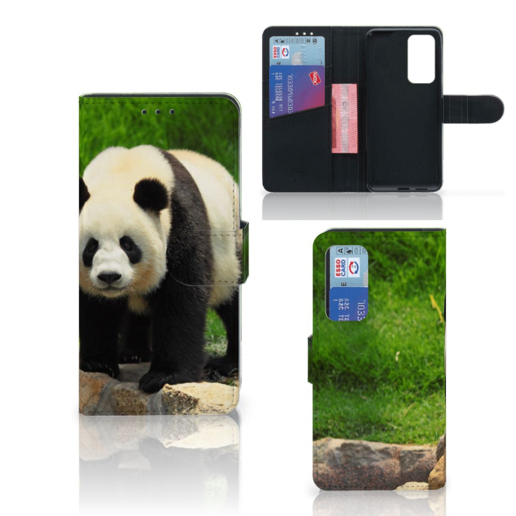 Huawei P40 Telefoonhoesje met Pasjes Panda