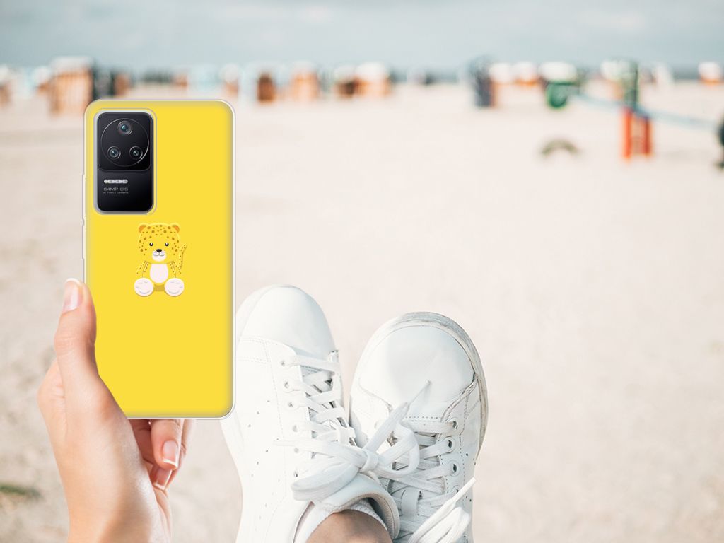 Xiaomi Poco F4 Telefoonhoesje met Naam Baby Leopard