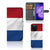 OPPO Find X5 Bookstyle Case Nederlandse Vlag met artistiek design van de Nederlandse vlag en ruimte voor pasjes.