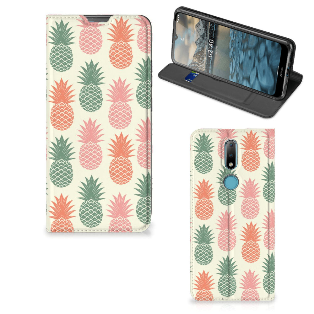 Nokia 2.4 Flip Style Cover Ananas