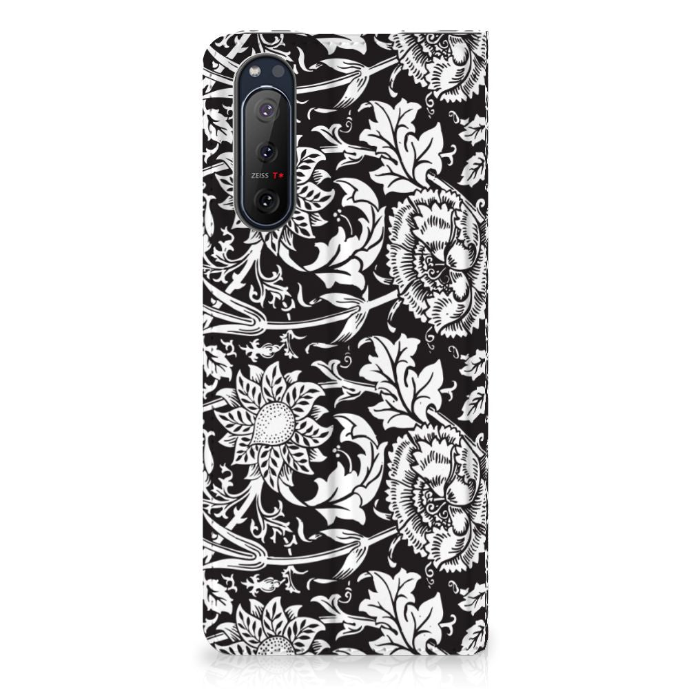 Sony Xperia 5 II Smart Cover Black Flowers - B2C Telecom