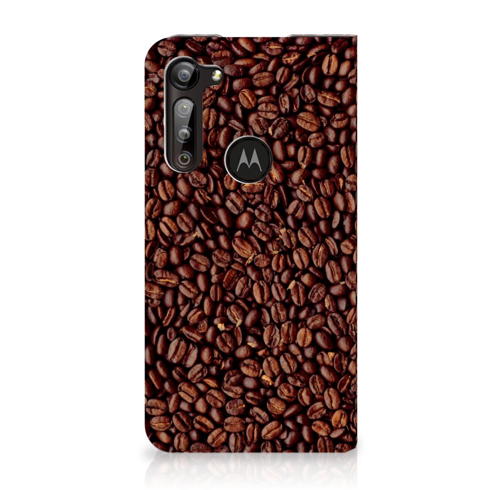 Motorola Moto G8 Power Flip Style Cover Koffiebonen - B2C Telecom