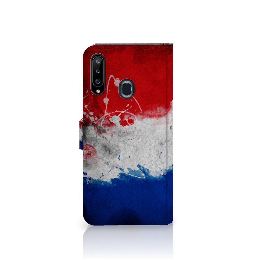 Samsung Galaxy A20s Bookstyle Case Nederland met artistieke Nederlandse vlag