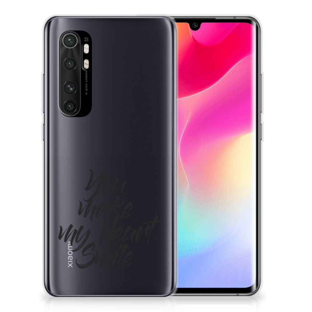 Xiaomi Mi Note 10 Lite Siliconen hoesje met naam Heart Smile