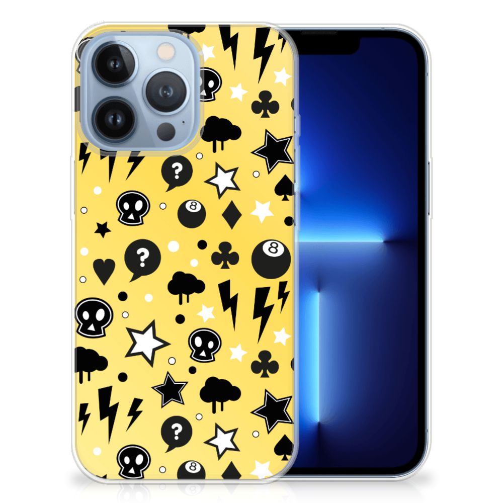 Silicone Back Case Apple iPhone 13 Pro Punk Geel B2C Telecom