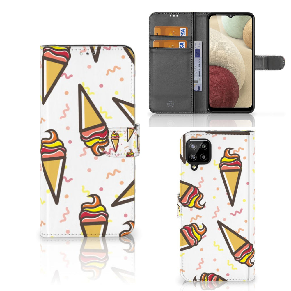 Samsung Galaxy A12 Book Cover Icecream