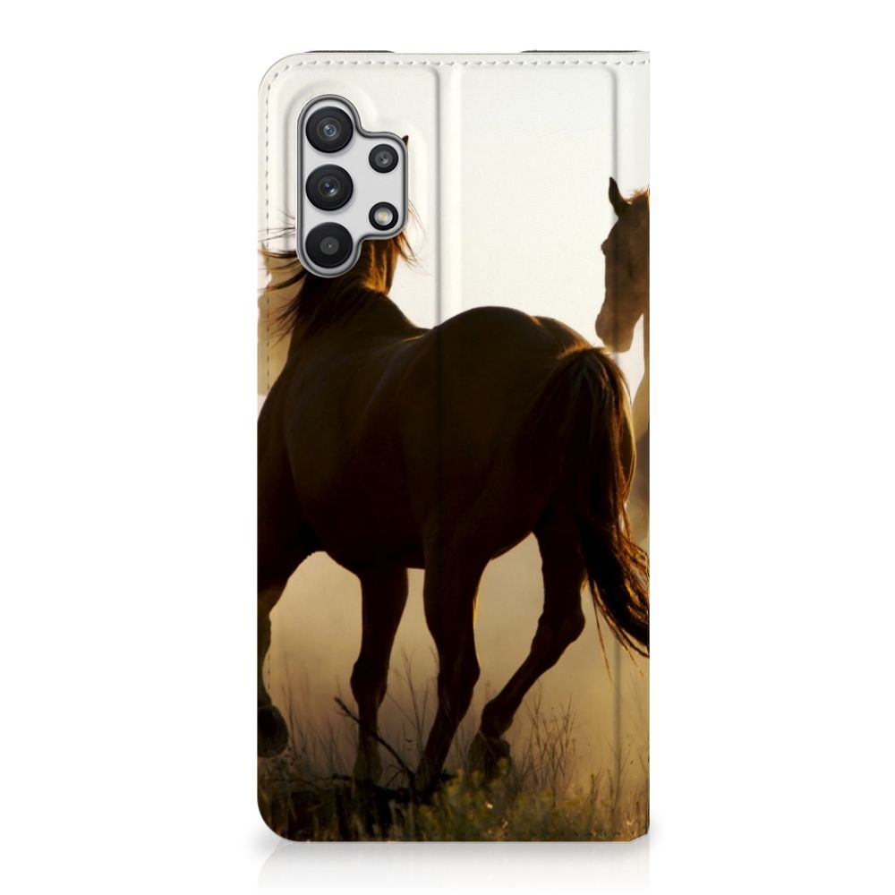 Samsung Galaxy A32 5G Hoesje maken Design Cowboy met paardenprint in zonlicht