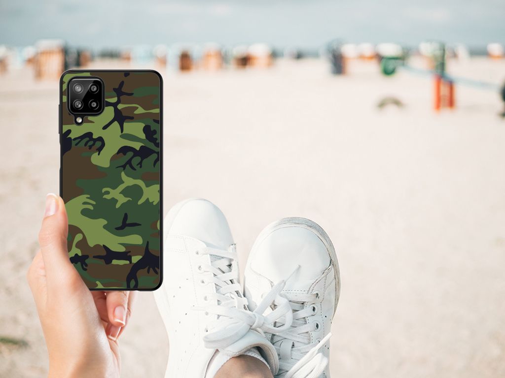 Samsung Galaxy A12 Back Case Army Dark