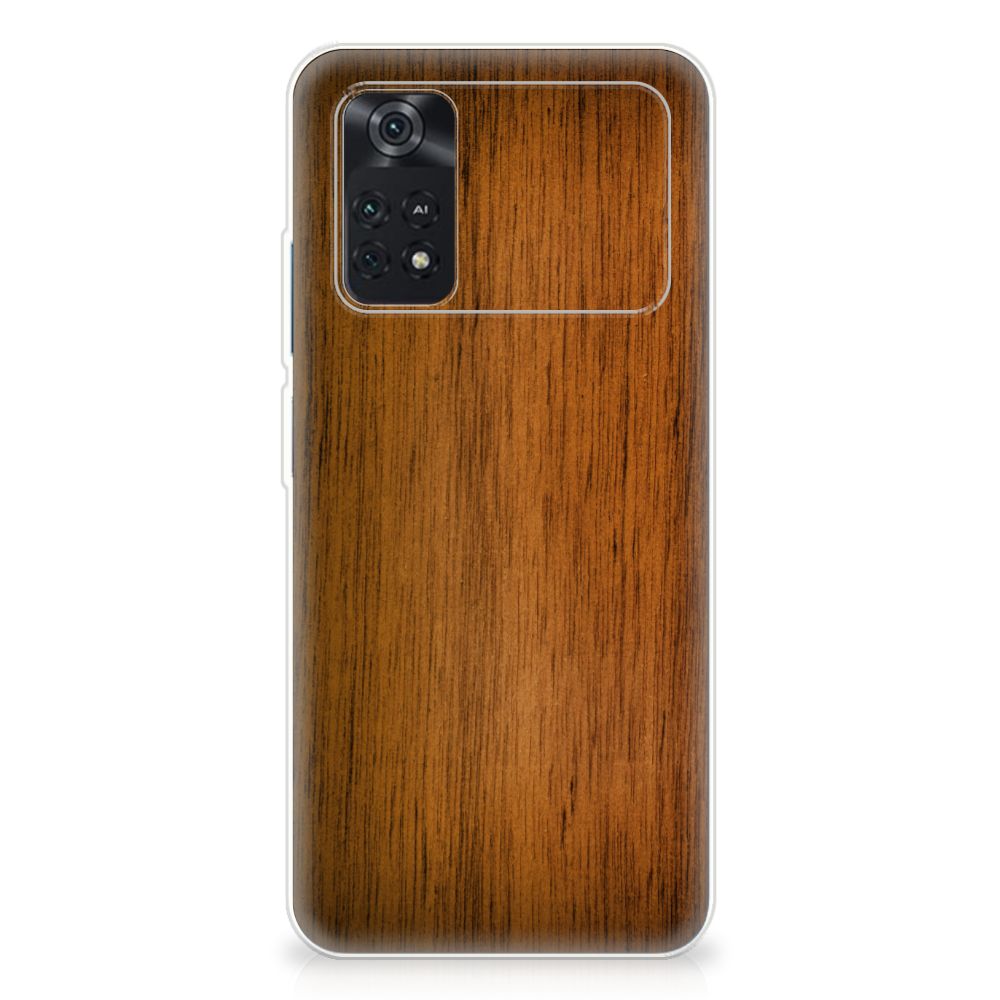 Xiaomi Poco M4 Pro 4G Bumper Hoesje Donker Hout